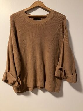 Banana Republic Camel Crewneck Oversized Sweater 💯 Cotton